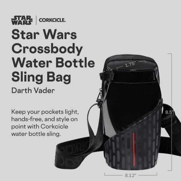 ⚡Corkcicle Darth Vader Crossbody Water Bottle Adjustable Strap Sling Bag - Picture 2 of 8